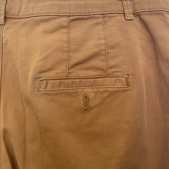 Anthropologie Chino Wide-Leg Crop Pants • Camel Brown • Size 12 - Picture 4 of 6